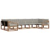 Ensemble de canapés d'extérieur 7 pcs Gris Naturel et Clair 639612639612