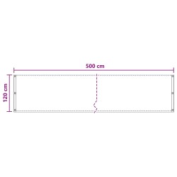 Écran de balcon Sable 120 x 500 cm HDPE et Aluminium 639614639614