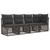 Ensemble de canapé de jardin 8 pcs Gris et Gris foncé polyrotin 639619639619