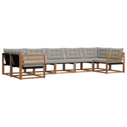 Ensemble de canapés d'extérieur 7 pcs Gris Naturel et Clair 639625639625
