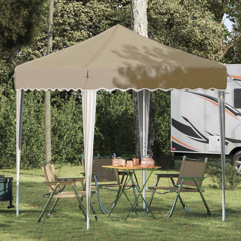 Tente de fête pop-up 195 x 195 x 245 cm Crème Tissu Oxford 639630639630