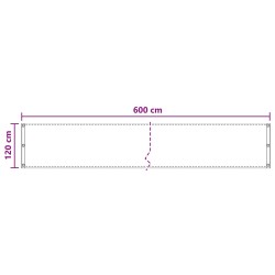 Écran de balcon Sable 120 x 600 cm HDPE et Aluminium 639632639632