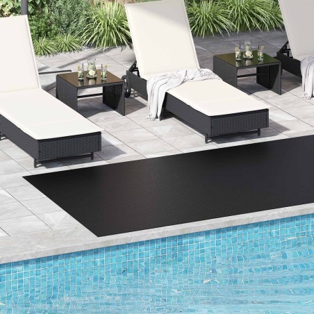 Tapis de sol Noir 1,5 x 4 m Caoutchouc 639635639635