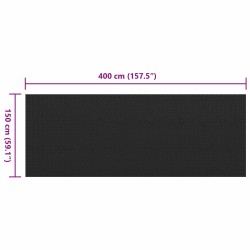 Tapis de sol Noir 1,5 x 4 m Caoutchouc 639635639635