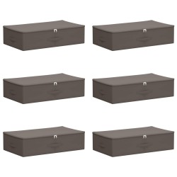 Boîte de rangement 6 pcs Gris 70 x 40 x 18 cm Tissu intissé 639640639640