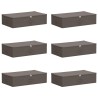 Boîte de rangement 6 pcs Gris 70 x 40 x 18 cm Tissu intissé 639640639640