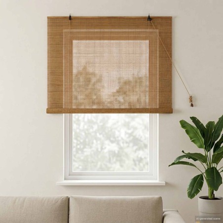 Store enrouleur Marron 130 x 160 cm Bambou 639642639642
