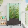 Jardinière de jardin avec couverture de serre et roues 2 pc PP 639644639644