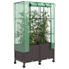 Jardinière de jardin avec couverture de serre et roues 2 pc PP 639644639644