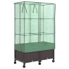 Jardinière de jardin avec couverture de serre et roues 2 pc PP 639644639644