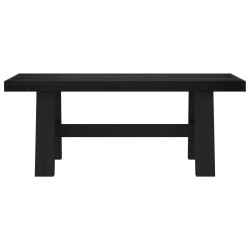 Banc de salle à manger NOAIN 120 x 41 x 45 cm Pin massif Noir 639658639658