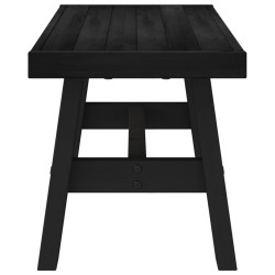 Banc de salle à manger NOAIN 120 x 41 x 45 cm Pin massif Noir 639658639658