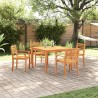 Ensemble de salle à manger pour jardin 5 pcs Marron 639659639659