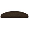 Tapis d'escalier auto-adhésifs 10 pièces 65 x 21 x 4 cm Marron Demi-rond Grand 639663639663