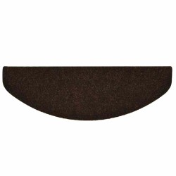 Tapis d'escalier auto-adhésifs 10 pièces 65 x 21 x 4 cm Marron Demi-rond Grand 639663639663