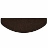 Tapis d'escalier auto-adhésifs 10 pièces 65 x 21 x 4 cm Marron Demi-rond Grand 639663639663