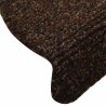 Tapis d'escalier auto-adhésifs 10 pièces 65 x 21 x 4 cm Marron Demi-rond Grand 639663639663