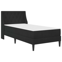 Cadre de lit avec matelas Noir 90 x 190 cm Velours 639665639665