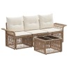 Ensemble de canapé de jardin 4 pcs Beige polyrotin 639678639678