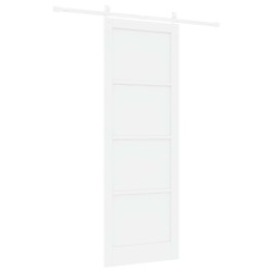 Porte coulissante Blanc 83 x 232 cm Bois de pin massif 639679639679