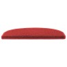 Tapis d'escalier auto-adhésifs 15 pcs Rouge 80 x 24,5 x 3,5 cm 639682639682