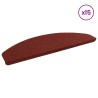 Tapis d'escalier auto-adhésifs 15 pcs Rouge 80 x 28 x 3,5 cm 639683639683