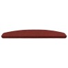 Tapis d'escalier auto-adhésifs 15 pcs Rouge 80 x 28 x 3,5 cm 639683639683
