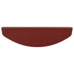 Tapis d'escalier auto-adhésifs 15 pcs Rouge 80 x 28 x 3,5 cm 639683639683