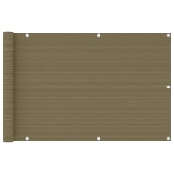 Écran de balcon Taupe 90x400 cm PEHD 639689639689