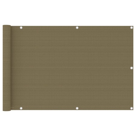 Écran de balcon Taupe 90x400 cm PEHD 639689639689