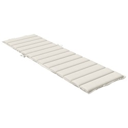 Coussin de chaise longue crème mélangé 200x50x4 cm tissu 639698639698