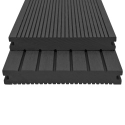 Planche de terrasse 6 pcs Noir WPC 639699639699