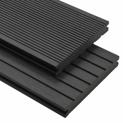 Planche de terrasse 6 pcs Noir WPC 639699639699