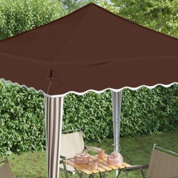 Tente de fête pop-up 195 x 195 x 245 cm Marron Tissu Oxford 639703639703