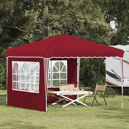 Tente de fête pop-up 288 x 288 x 245 cm Bordeaux Tissu Oxford 639704639704