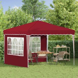 Tente de fête pop-up 288 x 288 x 245 cm Bordeaux Tissu Oxford 639704639704