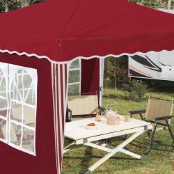 Tente de fête pop-up 288 x 288 x 245 cm Bordeaux Tissu Oxford 639704639704