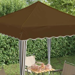 Tente de fête pop-up 195 x 195 x 245 cm Taupe Tissu Oxford 639712639712