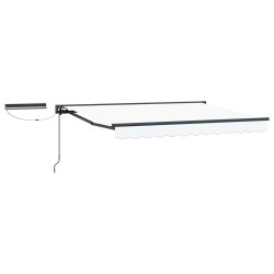 Auvent rétractable électrique Blanc et anthracite 3 x 2,5 m 639729639729