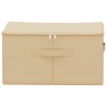 Boîte de rangement 24 pcs Crème 50 x 30 x 25 cm Tissu intissé 639738639738