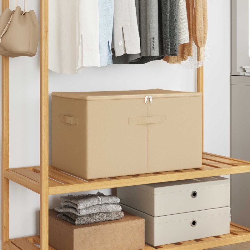 Boîte de rangement 24 pcs Crème 55 x 35 x 32 cm Tissu intissé 639744639744