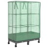 Jardinière de jardin avec couverture de serre et roues 2 pc PP 639746639746