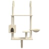 Arbre à chat mural avec griffoir crème 153 cm 639750639750