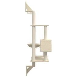 Arbre à chat mural avec griffoir crème 153 cm 639750639750