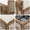 Ensemble de canapé de jardin 6 pcs Beige et blanc crème 639754639754