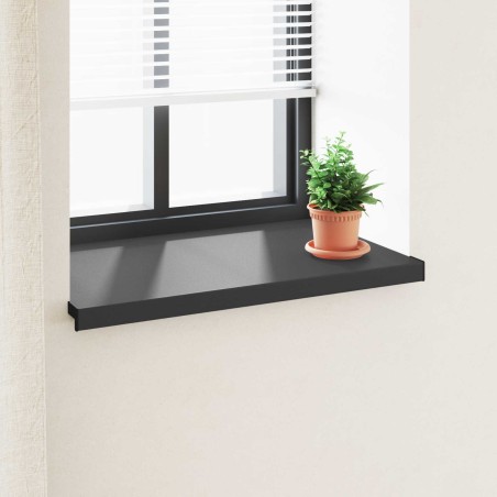 Appui de fenêtre Noir avec grain de bois 80 x 50 x 4,5 cm PVC 639760639760