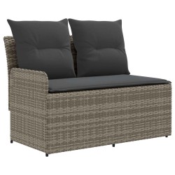 Canapé de jardin avec accoudoirs et table relevable 2 Pièce 639763639763