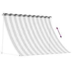 Auvent Anthracite et blanc 150 x 150 cm 639765639765