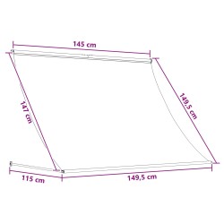 Auvent Anthracite et blanc 150 x 150 cm 639765639765