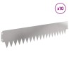 Bordure de Pelouse 10 pcs 103 x 20 cm métal Argenté 639771639771